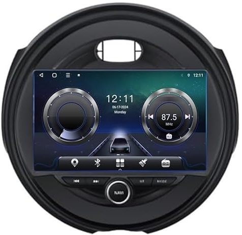 Android 15 Coche Radio GPS 9 Pulgadas Pantalla Táctil para BMW Mini Cooper F54 F55 F56 F60 2015-2019 Navegación GPS BT WiFi USB WiFi DSP Reproductor De Pantalla Mandos Volante