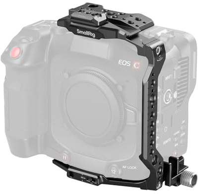 SMALLRIG Cage for Canon C80, Modular Desig with Top Plate, Side Plates, Bottom Plate, NATO Rail, Cable Clamp for HDMI, with Cold Shoe Mount, 1/4''-20 & 3/8''-16 Threaded Hole, Allen Wrench - 5810