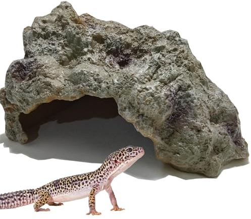 Cachette pour reptiles, grotte, cachette, terrarium, habitat, décoration, grotte, ornement pour petits lézards, serpent, tortue, grenouilles, amphibiens, petite grotte de cachette, dragon barbu