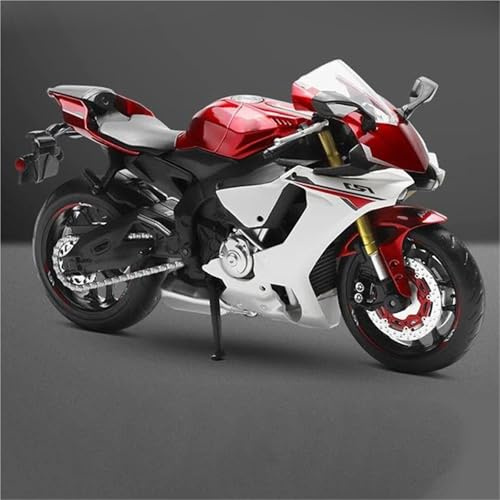 HFMXZHI Modèle réduit de Moto Modèle De Moto Miniature Moulé sous Pression pour YZF-R1, Jouet, Cadeau d'anniversaire, Collection Décorations(Rosso)