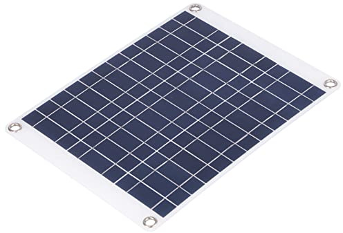 Spacnana 15W 12V Solpanelsladdare, Polykristallint Silikon Bärbar Bilbatteriladdare med 3 Anslutningstyper för Utomhusresor och Nödström