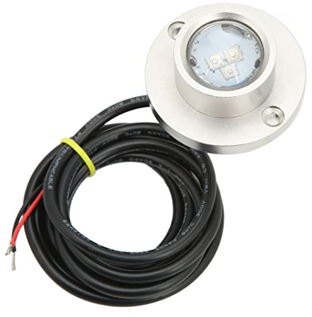 XZXCVN Marine LED Unterwasserlicht, 12V / 24V DC, 316 Edelstahl, 5W;Bootsbeleuchtung;Unterwasserbeleuchtung - IP68 Wasserdicht, 3 LED Superhell, Ideal für Boot und Yacht (Weiß)