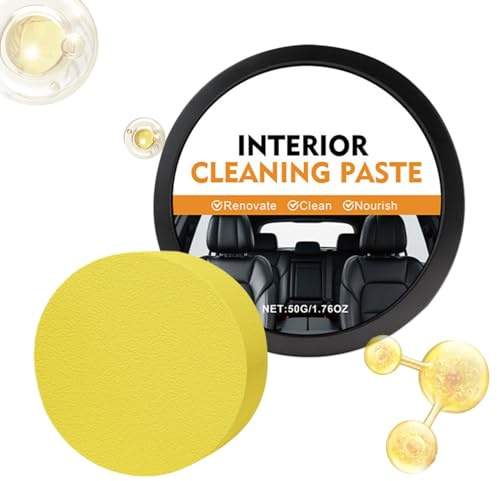 Generico Pulitore per Cruscotto Auto,Rivitalizzante con Effetto Protettivo - Crema Condizionante Auto 50g per Riparazione | per Veicoli SUV Berlina Sedili in Pelle Pannelli Plastici Parabrezza Porte