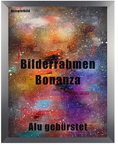 Homedecoration Bilderrahmen Bonanza Bildgröße 48 x 68 cm in Alu gebürstet mit Acrylglas klar 1 mm in 52 Farben