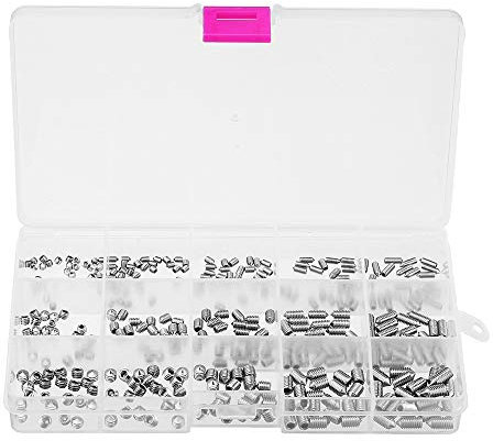 ChaRLes MXSH6 M3 / M4 / M5 300 Stücke Inbus Innensechskant Gewindestift Kegelspitze 3-10mm Sortiment Kit
