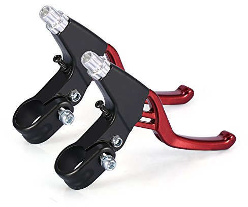 Estink 1 Paar Fahrrad Bremshebel, Ultraleichte Aluminiumlegierung, Fahrradbremsen, Lenker 2 x für Universal Mountainbike Rennrad, rot