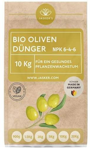 Bio Olivenbaum Dünger 10 Kg Langzeitdünger - 100% organischer Dünger für Olivenbaum - Mediterraner Dünger für Olivenbaum im Garten & Kübel - Olivenbaumdünger - Oliven Dünger