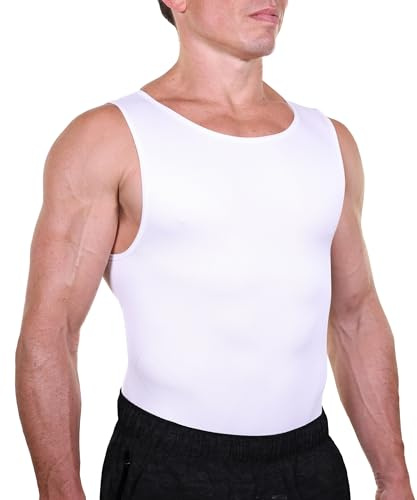 Esteem Apparel Débardeur de Compression EliteSlim pour Hommes - Gilet Gainant pour Le Torse et Le Ventre, sous-vêtement Amincissant