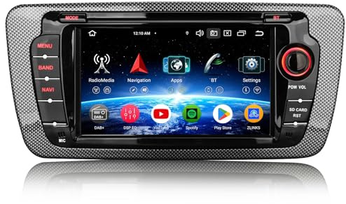 Erisin 7 8-Núcleo 4GB+64GB Android 16 Seat Ibiza Radio Coche GPS Navegador | Autoradio Pantalla CarPlay Android Auto inalámbrico WiFi 4G LTE DSP DAB+ USB FM Radio RDS OBD2 DVR Canbus Control del volante