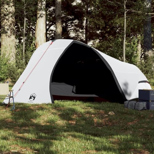 Tino Tech Kuppel-Campingzelt 4 Personen Outdoor Tent 405x285x143 cm Winddicht Campingzelt Familienzelt Große Wurfzelt Festivalzelt Wurfzelte für Familie Trekkingzelt Polyester Weiß, verdunkelnd