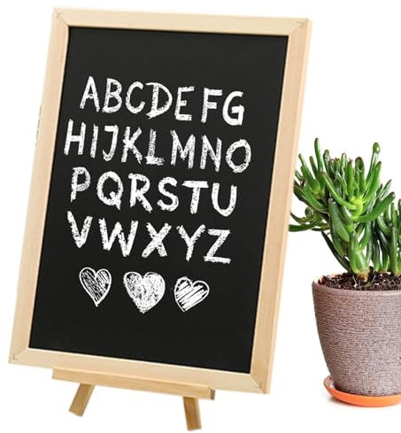 Kreidetafel Stehschild - Doppelseitige Kreidetafel Staffelei - Sandwichboard für Restaurant, Kreidetafel Schilder mit Ständer, doppelseitige magnetische Tafel für Restaurants