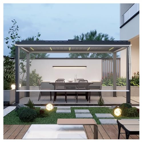 Tenda a Rullo Trasparente for Esterni,Tapparella Avvolgibile Plastica in PVC con Catenella Laterale,Tende Avvolgibili for Finestre Antipioggia,Antipolvere Impermeabile(W130*H350cm/W51.18*H137.79in)