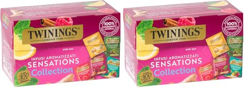 Twinings, Infusi Collection, Set di Infusi a Base di Frutta, Erbe e Spezie, con Ingredienti Naturali e Senza Caffeina, Confezione da 40 Filtri