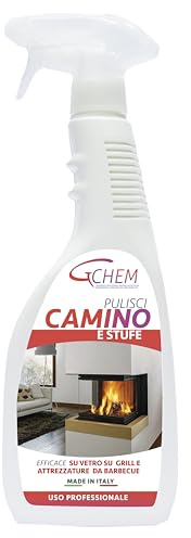 Pulisci Camino e Stufe - Pulisci stufa a pellet, Pulitore Vetro Camino a Legna - Rimuove Grasso, Fumo, Incrostazioni. Ad alta Efficacia. Detergente per vetro camino e stufe professionale