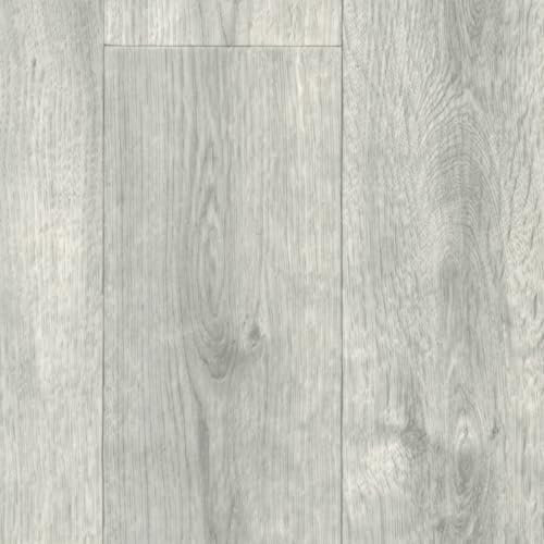 White Modern Wood Effect Anti-Slip Vinyl Flooring for Kitchen, Bathroom, & Living Room, 2.8mm Thick Cushion Backed Vinyl Sheet, 5 Years Warranty-6 X 4 mt
