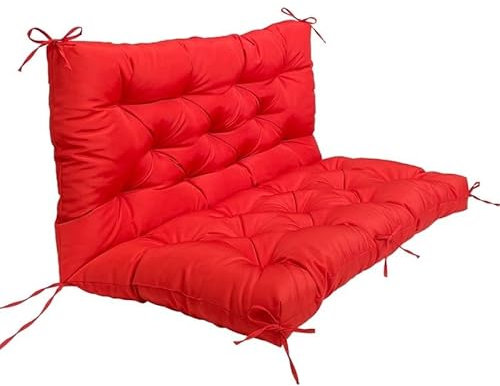 Überfülltes Outdoor-Schaukelkissen für Gartenbank, rutschfeste Rückenlehne und 10,2 cm dicke Sitzkissen, Ersatz-Sitzkissen, Terrassenmöbelkissen für 2- oder 3-Sitzer, dicke Loungesessel-Matten