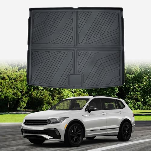 ECOZEN kofferraumwanne für VW Tiguan 3 2024-2026 TPE Allwetter oberen Kofferraumwanne Original 3D-Scan Kofferraummatte, 3-lagiges Gummi, wasserdicht Hohe Passform, Hoher Rand Laderaumwanne VW Tiguan 3