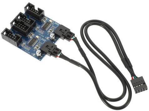 jojofuny Usb Hub Converter Extension Splitter Adapter for Motherboard Port to Connector Adapter for Desktop Use