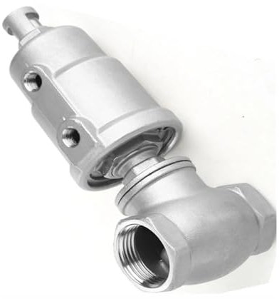 KVEIYIIC 1/2 3/4 1 Zoll Edelstahl-T-Typ-Pneumatikgewinde-Absperrventil for neutrale Gasluft(3/4,Double Acting)