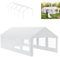 UISEBRT Carpa para fiestas resistente de 4 x 8 m con techo de polietileno de 170 g/m² y paneles laterales con ventana de 130 g/m², resistente a la intemperie, 4 x 8 cm, para fiestas de jardín, bodas