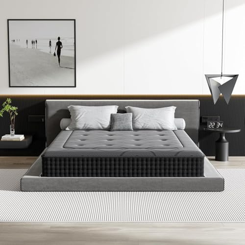 DEWINNER Matratze 140 x 200 cm, Höhe 30 cm, Memory-Schaum, 7 Zonen Federkernmatratze,Leise Kaltschaummatratze, Mittlere Dicke, Hybrid, Individuelle Taschenfedern, Saugfähig und Atmungsaktiv