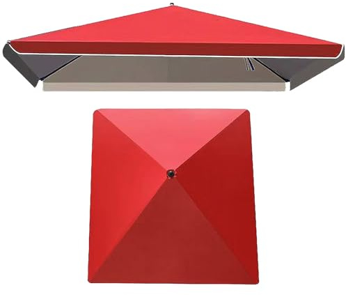 Toile de rechange pour parasol de table d'extérieur, parasol de marché de jardin, housse durable et résistante aux intempéries, 3 x 3 m, rouge