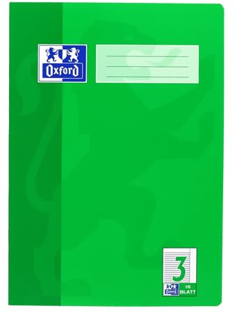 Oxford Schulheft Lineatur 3R liniert mit weißem Rand 16 Blatt DIN A4 (1 piece)