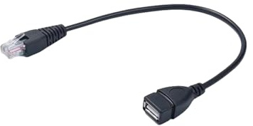 Qcbuegof Adaptador compacto USB hembra a RJ45 macho a cable RJ45, compatibilidad universal para dispositivos Windows Linux, adaptador Ethernet