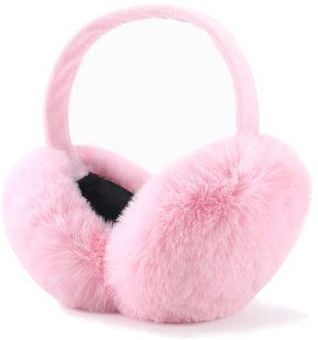 SEDEX Cache-oreilles pour femmes et filles - Accessoires de ski moelleux et pliables - Cache-oreilles thermiques - Protection contre le vent - Cadeau d'hiver pour femme, Peluche longue pour adulte