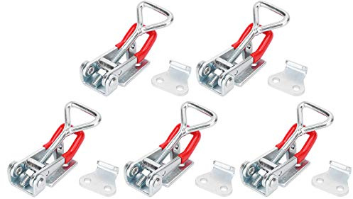 4002 - Tenditore per leva del ginocchio zincato, morsetto di fissaggio rapido con leva triangolare, robusto rivestimento zincato per resistenza, forza di serraggio stabile e sicura, ideale