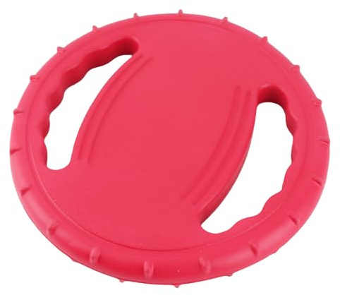 Juguete de Disco Volador para Perros, Juguete de Entrenamiento para Mascotas con Diseño Hueco y Chirriante Flexible para Perros Grandes, Masticable para para Playa, Lago, Piscina, Caucho