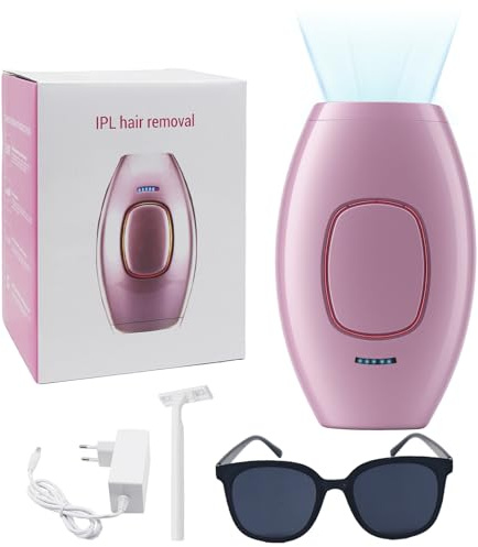 Epilatore a Luce Pulsata IPL, Flash Illimitati, 5 Livelli di Energia, Epilazione Duratura per Donne e Uomini, Viso, Corpo, Costume, Ascelle, Gambe