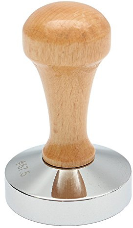 Baogu Coffee Tamper 55mm Stainless Steel Flat Base Professional Coffee Bean Press Wood Handle