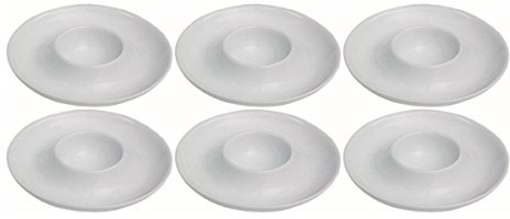 Eierbecher Porzellan weiß stapelbar mit Ablage Set