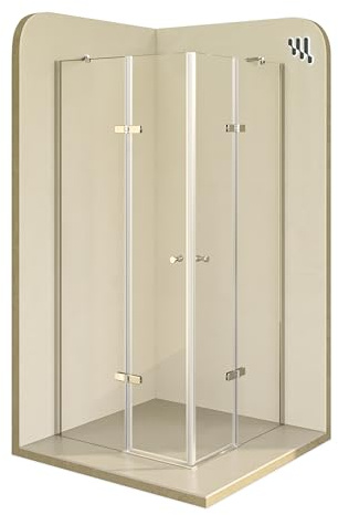 i-flair Duschkabine ALICE mit Eckeinstieg 75x90 cm Höhe: 180cm, Eckduschkabine aus durchsichtigem 6mm NANO ESG Sicherheitsglas - DK19