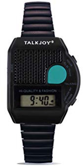 TalkJoy Profi Metallzugarmband Sprechende Armbanduhr Blindenuhr Wecker Sprachausgabe Zeitansage Sehbehinderte Knopfdruck