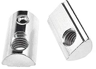 Odinest 3030 Series M6 T Slot Nuts Roll-in Spring Ball Loaded Elastic Nuts 24 Pack Carbon Steel for 3030 Series Aluminum Extrusion Profile Rail with 8mm Slot for 3D Printer