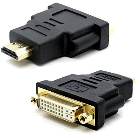 VMOJO HDMI Male (19-pin) to DVI-I Female (24+5) - Compatible with DVI-D (24+1) | Gold-plated contacts - 2160p UHD / 1080p Full HD
