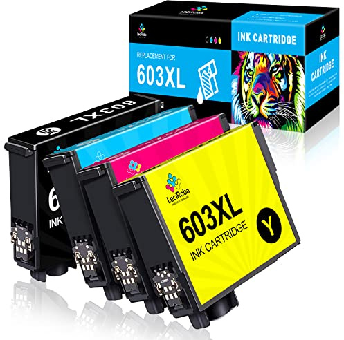 LeciRoba 603xl druckerpatronen Ersatz für epson 603xl Multipack und epson druckerpatronen 603 für Epson XP 2100 XP 2150 XP 3100 XP 3150 XP 4100 XP 4150 Workforce WF 2810 WF2820 WF 2840 WF 2870 (4PK)