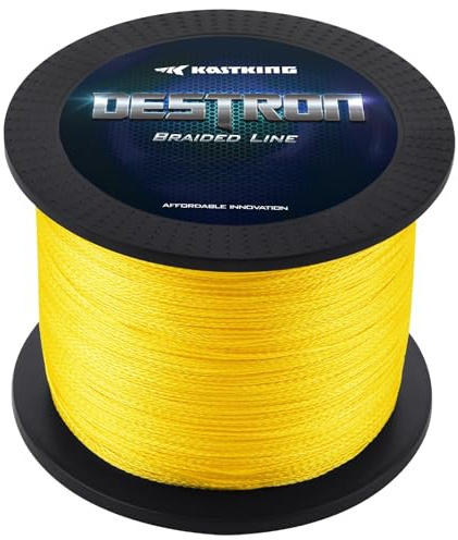 KastKing Destron Braided Fishing Line, Yellow , 150 yds-6lb-0.11mm