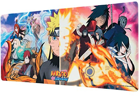 Grupo Erik - Tapis de Souris XXL Naruto Shippuden - Tapis de Bureau 80 x 35 cm, Sous Licence Officielle, Sous Main, Tapis de Souris Anime Gamer