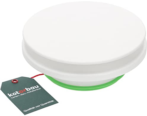 KOTARBAU® Plate Valve Round for Pipe Connection Diameter 125 mm White Anemostat Exhaust Plate Valve Ventilation Grille Ceiling Valve Plastic Ceiling Diffuser Exhaust Air Valves Cover Output Wall
