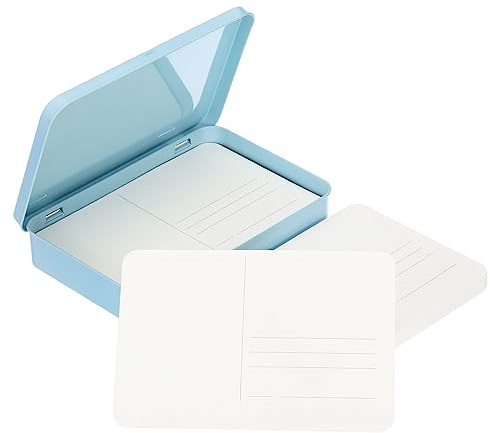 PATIKIL 24 Fogli Acquerello Cartoline, Bianco Note Carte per Fai-da-Te Acquerello Diario, Arte Forniture per Grazie Tu Note, Inviti, e Saluti (Blue Card Box -Fine Grano)
