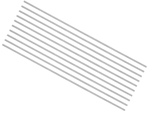 QUARKZMAN 10pz Aste Metalliche Rotondo in Acciaio, 1,4mm x 200mm Utensile Barra Tornio Acciaio ad Alta Velocità (HSS) per Tornio Ingranaggi Trapani Torni Macchine Foratura Fai Da Te