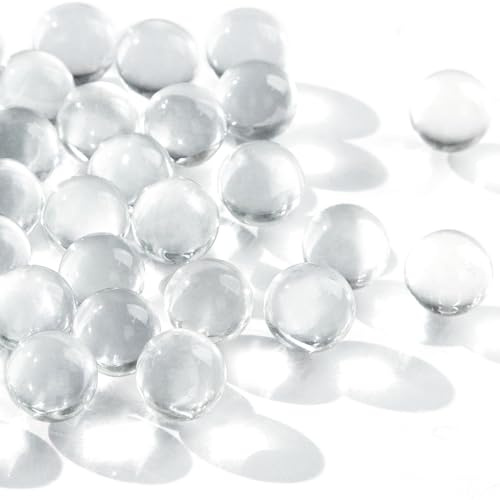 FUTUREPLUSX 5LB Glass Marbles, 0.63Inch Clear Marbles Bulk for Vase Fillers, Home Decor