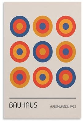 Bauhaus-Ausstellungsposter, Bauhaus-Kunstdruck, geometrische Augen, Kunstdruck, Heimdekoration, Poster, Wandkunst, hängend, Bilddruck, dekorative Malerei, Poster, 40 x 60 cm