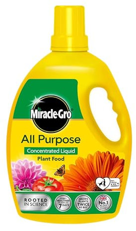 Miracle Grow Plant Food Fertiliser - All Purpose 2.5L Plant Feed Concentrated Liquid with Topline Card. Child & Pet Friendly Garden Fertilizer for Outdoor & Indoor House Plants, Vegetables