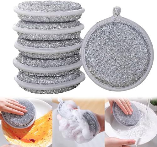 MUNSKT 6 Stück Multipurpose Wire Dishwashing Rags,Mehrzweck Geschirrspüllappen aus Draht für Nass und Trocken, Wiederverwendbar Topfreiniger Putzlappen für Küche Haushalt Pfanne ﻿