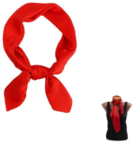 Frauen Bandana Halstuch, Seidentuch Damen, Seidenkopftuch, Einfarbiger Weicher Seidentuch, Halstuch Größe 70 cm x 70 cm, Seidenschal für Frauen, Damen Tuch Schal