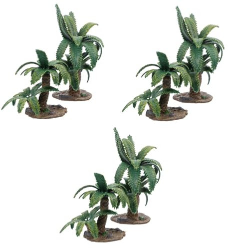 MAGICLULU 3 Sätze Mikro-landschaftsmodell Miniatur-palmen- Kleine Terrarienfigur Miniaturbaum Modell Mini Landschaftsdekoration Mikro-pflanzenornament Mini-Baum Plastik 2 Stück * 3